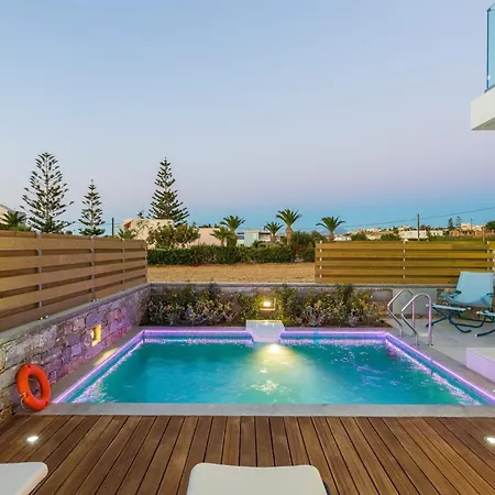 Sensational Rethymno Akaza 2 Bedrooms Front Private Outdoor Swimming Pool And Hot Tub * Pigianos Kampos (Crete)