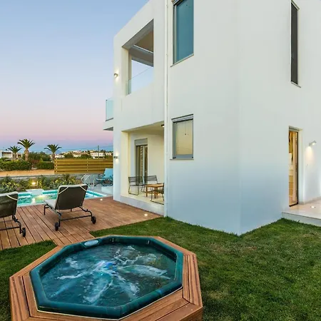 Villa Sensational Rethymno Akaza 2 Bedrooms Front Private Outdoor Swimming Pool And Hot Tub Pigianos Kampos (Crete)